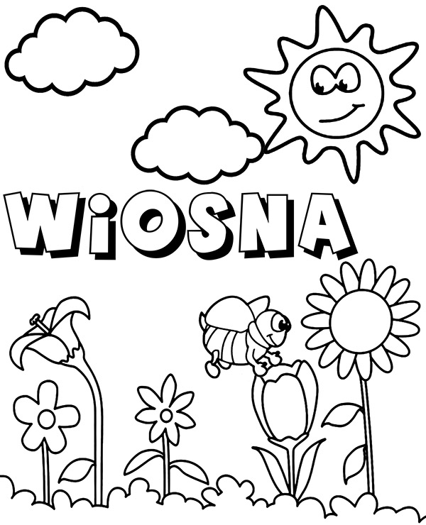 Wiosenna łąka kolorowanki